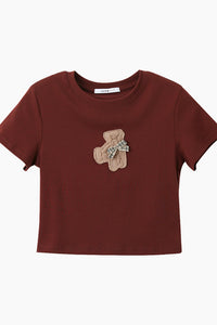 Bear Embroidered Tee