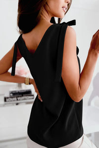 V-Neck Bow Tie Camisole Tank Top