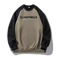 Men’s Color Contrast Patchwork Raglan Sleeve Sweatshirt – Trendy Fall & Winter Pullover