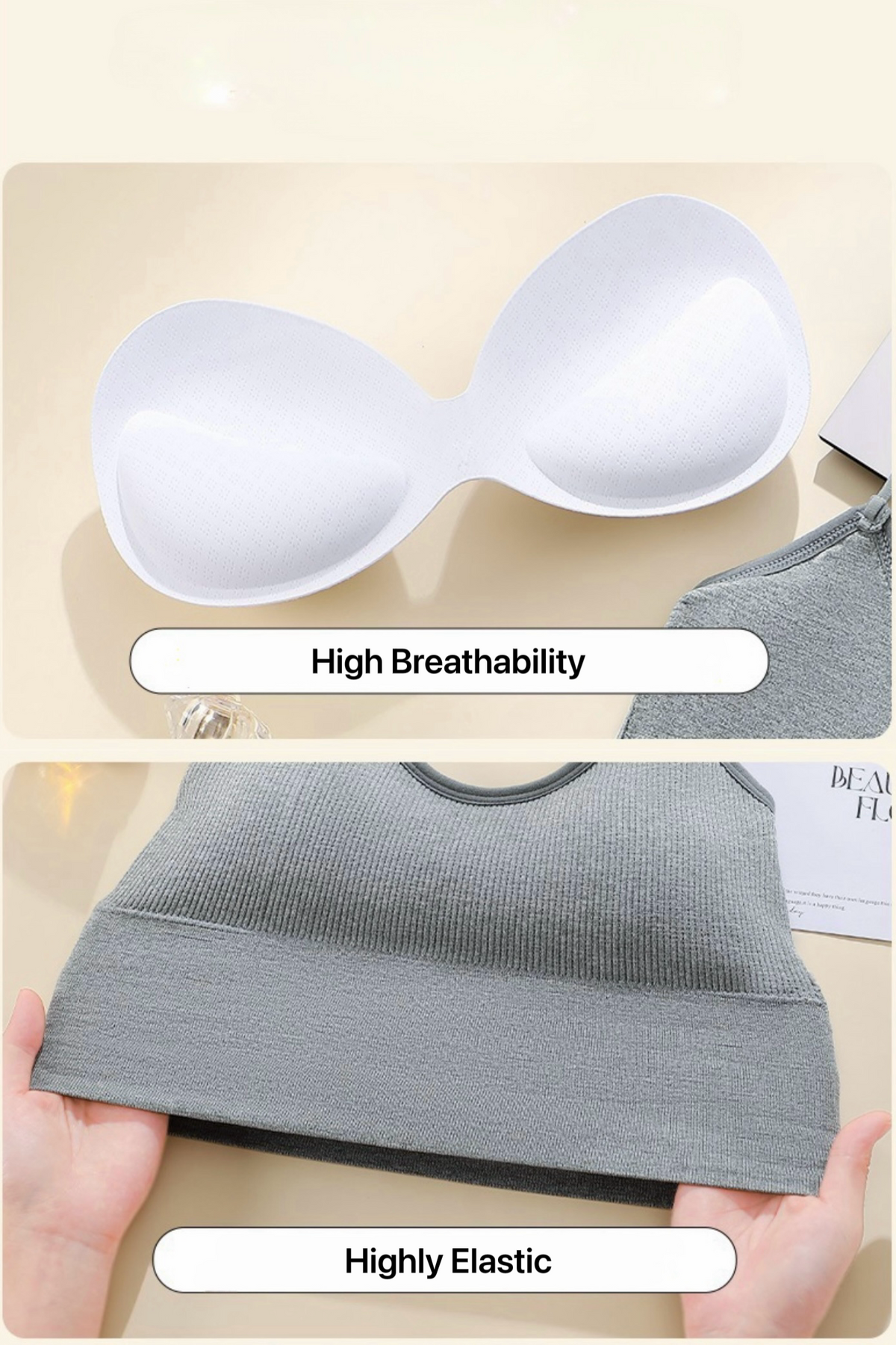 Cami Tank Top with Removable Pads (5cm & 8cm)