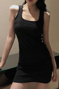 Black Strap Mini Dress
