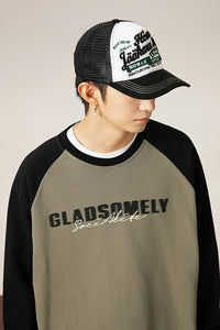 Men’s Color Contrast Patchwork Raglan Sleeve Sweatshirt – Trendy Fall & Winter Pullover