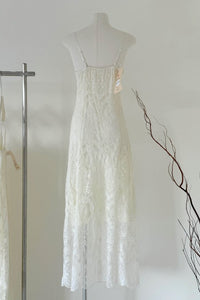 V-Neck Spaghetti Strap Lace Maxi Dress