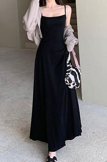 Casual Spaghetti Strap Maxi Dress