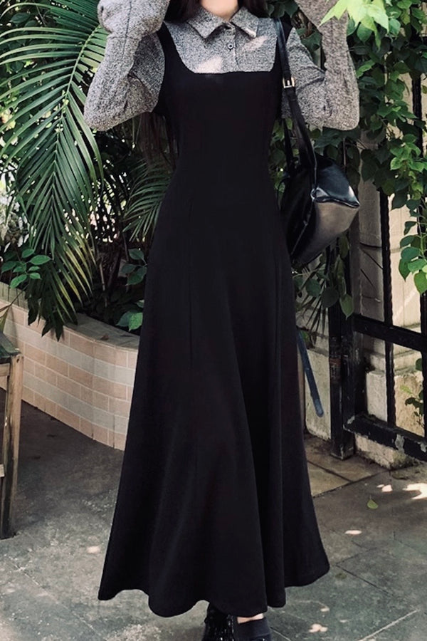 Slim Fit Long-Sleeve Maxi Dress