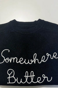 Printed "Somewhere Butter" Knit Sweater