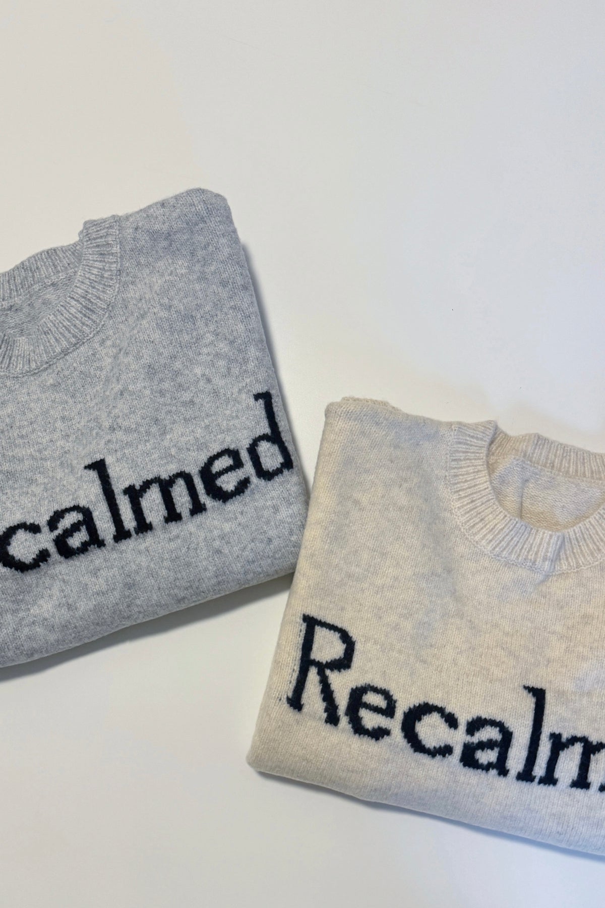 Printed "Recalmed" Knit Sweater