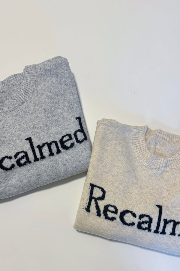 Printed "Recalmed" Knit Sweater