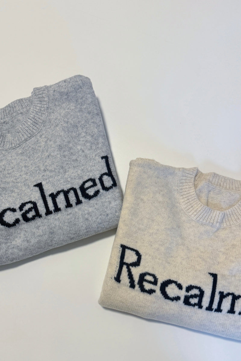 Printed "Recalmed" Knit Sweater