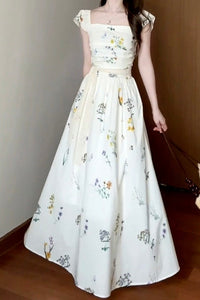 Vintage Flower Maxi Dress