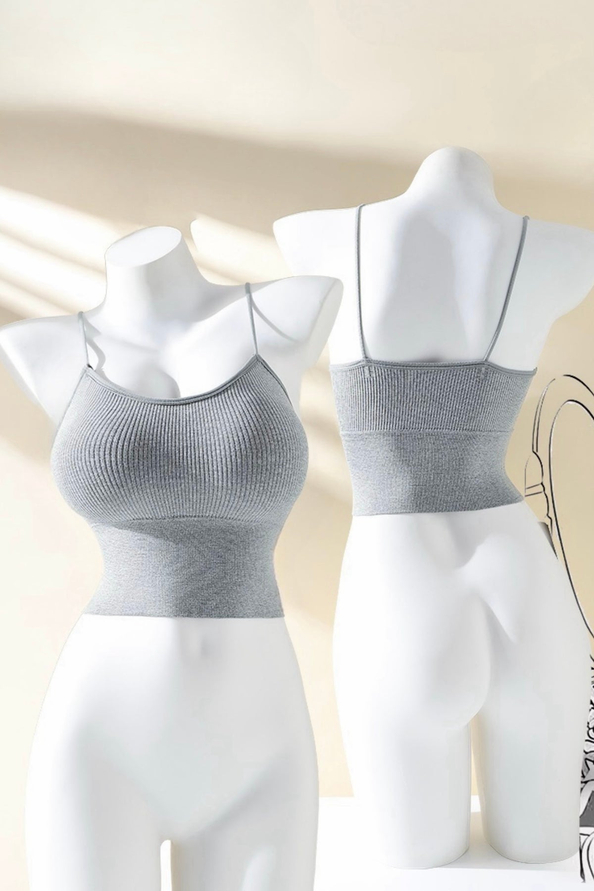 Cami Tank Top with Removable Pads (5cm & 8cm)
