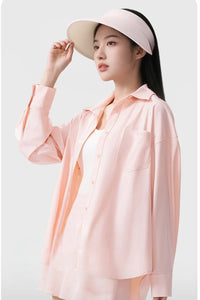 Women’s Ice Silk UV Protection Shirt – Anti-Wrinkle, Cooling & Lightweight