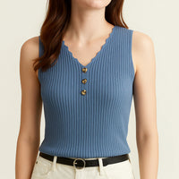 Women’s V-Neck Ice Silk Knit Top – Lightweight, Soft & Breathable