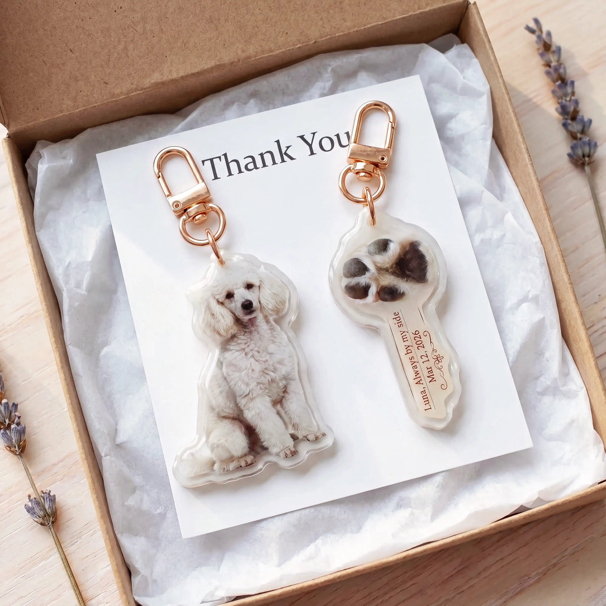 Review Custom Pet Portrait Keychain - Personalized Dog & Cat Photo Charm (Copy)