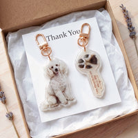 Review Custom Pet Portrait Keychain - Personalized Dog & Cat Photo Charm (Copy)