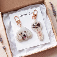 Review Custom Pet Portrait Keychain - Personalized Dog & Cat Photo Charm (Copy)