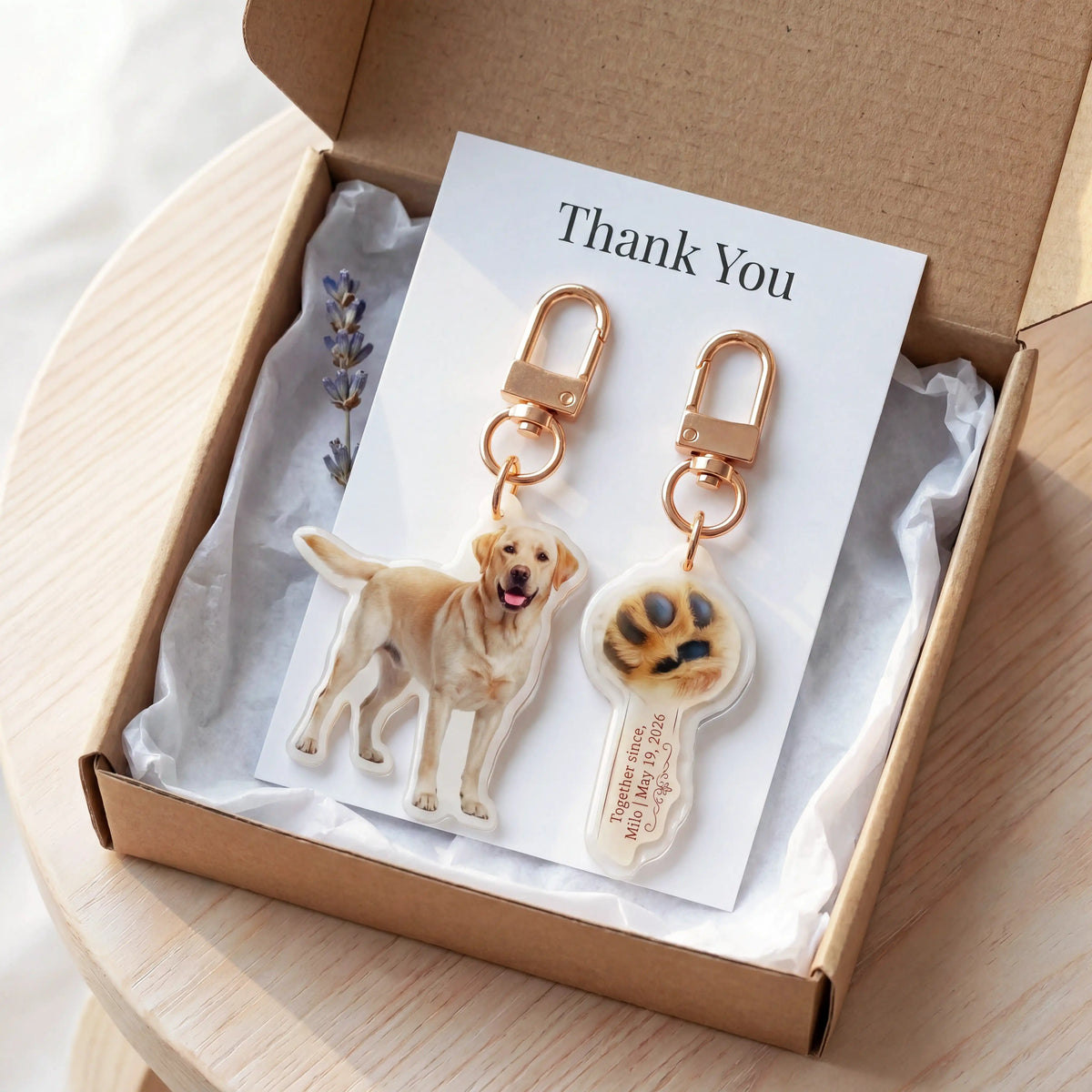 Review Custom Pet Portrait Keychain - Personalized Dog & Cat Photo Charm (Copy)