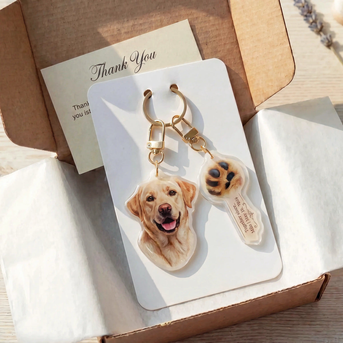 Review Custom Pet Portrait Keychain - Personalized Dog & Cat Photo Charm (Copy)