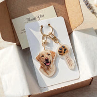 Review Custom Pet Portrait Keychain - Personalized Dog & Cat Photo Charm (Copy)