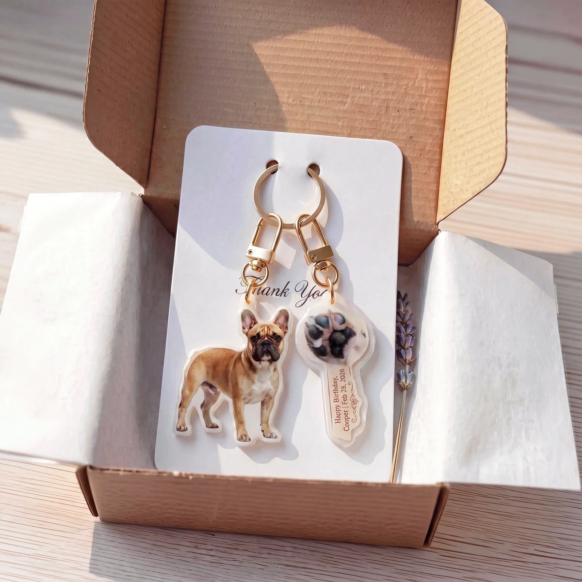 Review Custom Pet Portrait Keychain - Personalized Dog & Cat Photo Charm (Copy)