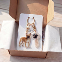 Review Custom Pet Portrait Keychain - Personalized Dog & Cat Photo Charm (Copy)
