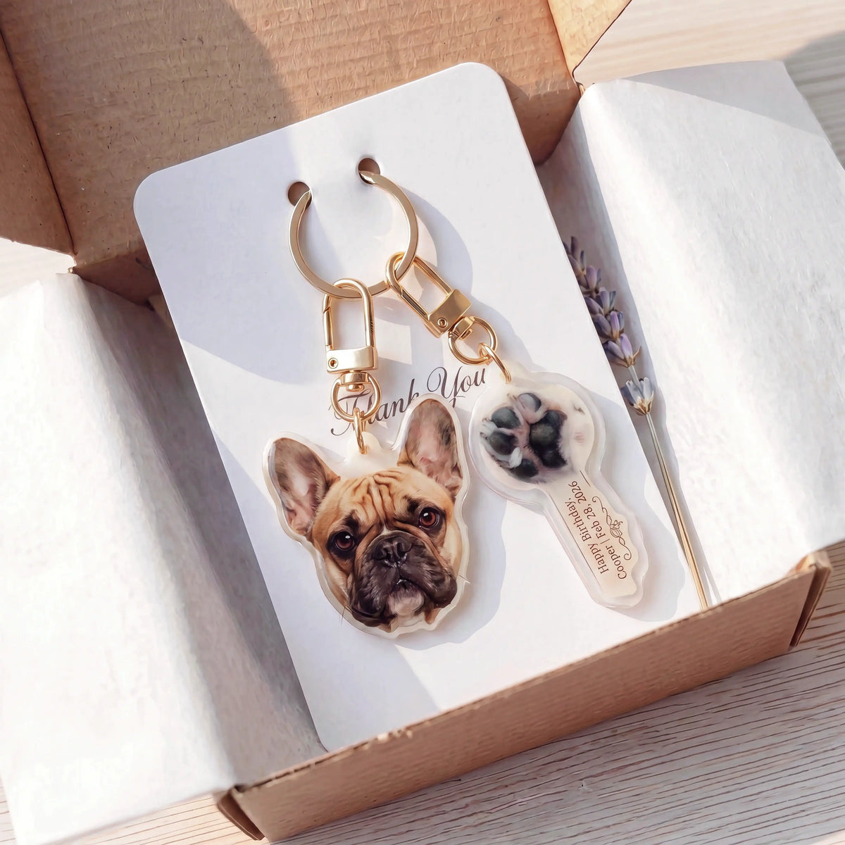Review Custom Pet Portrait Keychain - Personalized Dog & Cat Photo Charm (Copy)