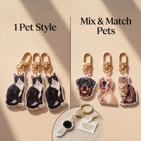 Custom Pet Portrait Keychain — Trio Collection (Buy 2 Get 1 Free)