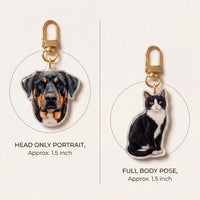 Custom Pet Portrait Keychain — Trio Collection (Buy 2 Get 1 Free)