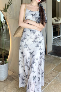 Butterfly Floral Cami Maxi Dress