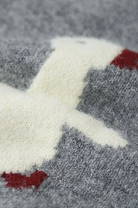 Cartoon Bird Round-Neck Sweater