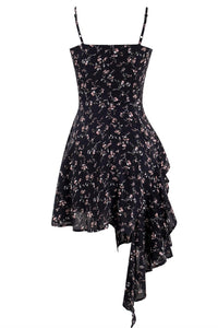 Black Floral Cami Mini Dress