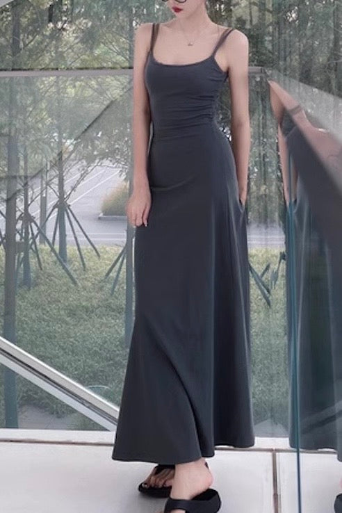 Casual Spaghetti Strap Maxi Dress