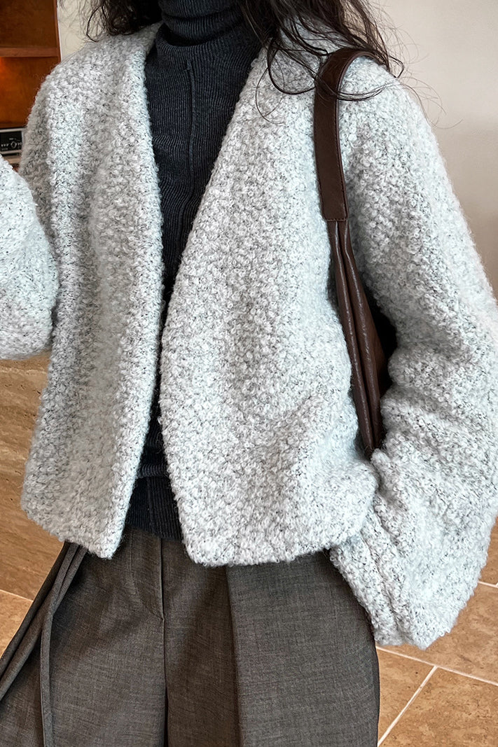 Wool Buttonless Cardigan