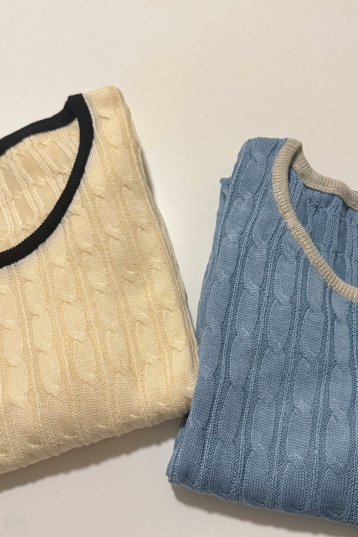 Twisted Pattern Round-Neck Sweater
