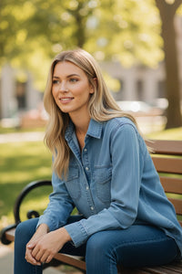 Cotton Blue Denim Shirt