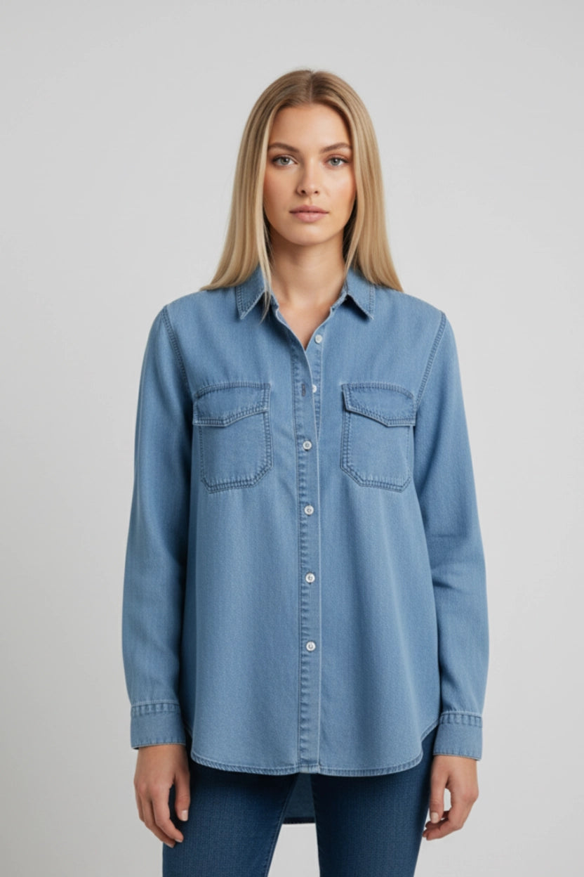 Cotton Blue Denim Shirt