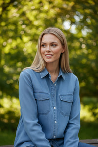 Cotton Blue Denim Shirt