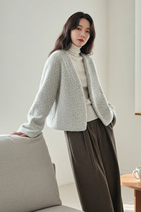 Wool Buttonless Cardigan