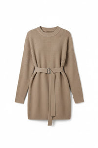 Round-Neck Sweater Mini Dress