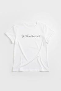 Letter Print Cotton T-Shirt