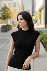 Slim-fit Wool Knit Top