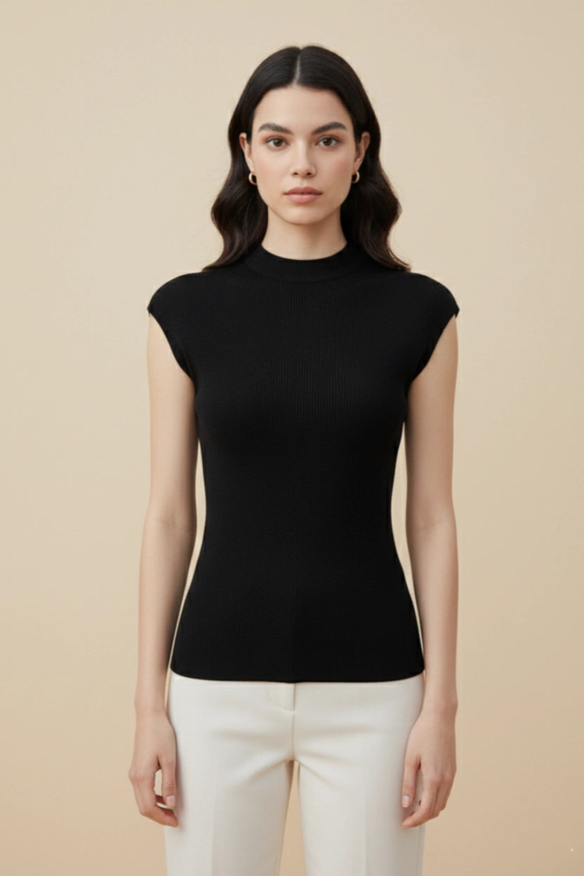 Slim-fit Wool Knit Top