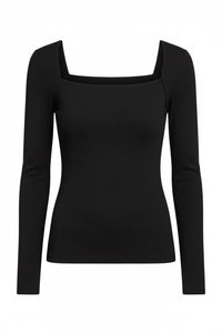 Square-Neck Long Sleeve Top