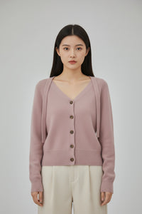 Pink Button-Up Cardigan