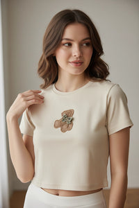 Bear Embroidered Tee