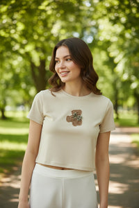 Bear Embroidered Tee