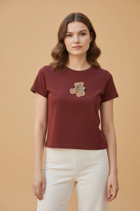 Bear Embroidered Tee