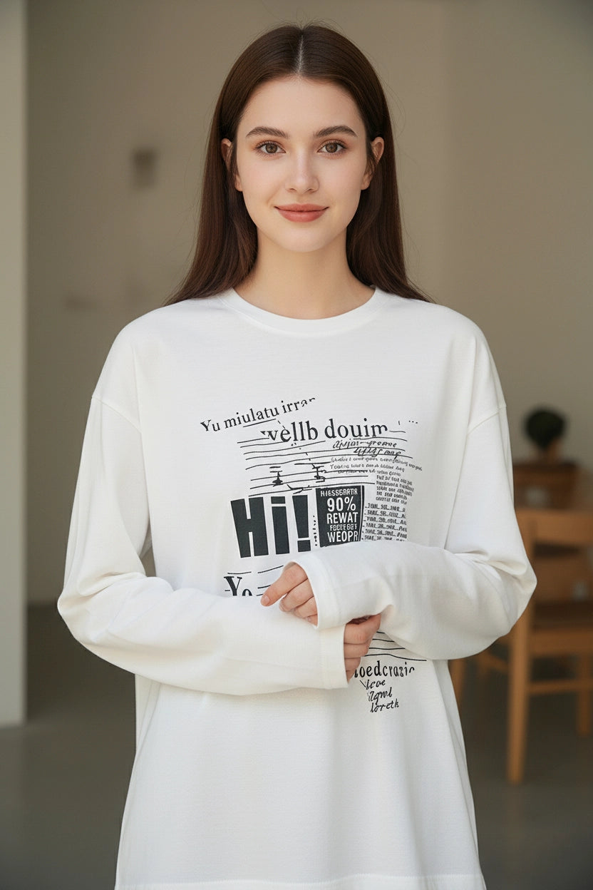 Cotton Printed Long Sleeve