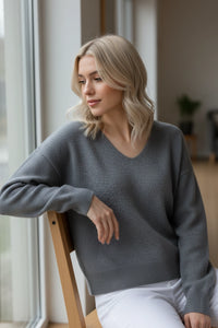 V-Neck Knit Sweater