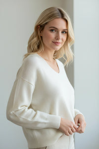 V-Neck Knit Sweater